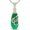  
Gemstone: Green Onyx
Gold Color: White